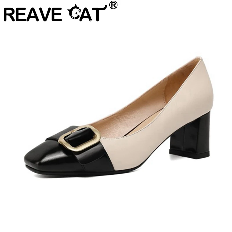 Женские туфли-лодочки без застежки REAVE CAT, классические Лоскутные туфли из натуральной кожи на квадратном каблуке 2021 см, большие размеры 33-40, ...
Женские туфли-лодочки без застежки REAVE CAT, классические Лоскутные туфли из натуральной кожи на квадратном каблуке 2021 см, большие размеры 33-40, ...