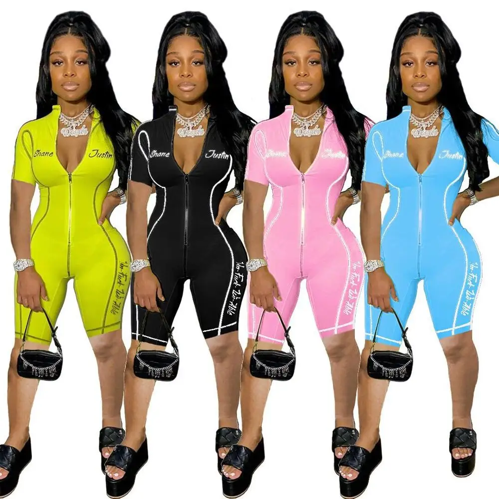 2020 women fashion short sleeves simple solid colors deep v neck jumpsuits sexy tight night club party lady fashion playsuits
2020 women fashion short sleeves simple solid colors deep v neck jumpsuits sexy tight night club party lady fashion playsuits