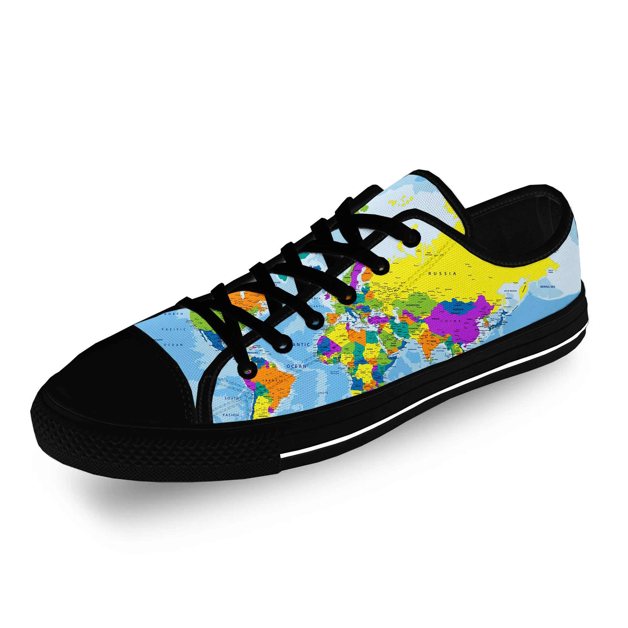 World Map Cartoon Funny Popular Casual Cloth Fashion 3D Print Low Top Canvas Shoes Men Women Lightweight Breathable Sneakers
World Map Cartoon Funny Popular Casual Cloth Fashion 3D Print Low Top Canvas Shoes Men Women Lightweight Breathable Sneakers