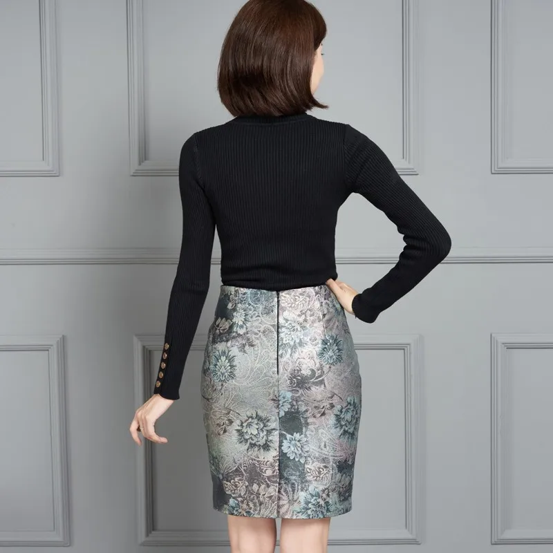 Luxury Printing Genuine Leather Skirts Women Vintage Flowers Wrap Skirt Office Ladies Sheepskin High Waist Elegant Pencil Skirts
Luxury Printing Genuine Leather Skirts Women Vintage Flowers Wrap Skirt Office Ladies Sheepskin High Waist Elegant Pencil Skirts
