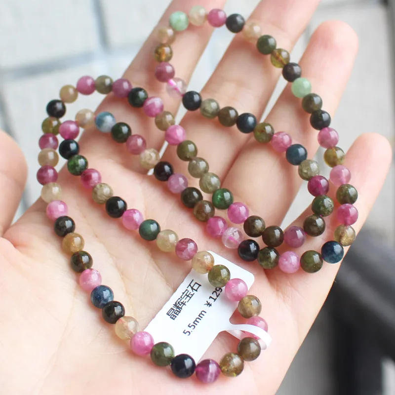 9347#,One item one Picture, 3Layer/21inch ,Natural Rainbow color 5.5mm Tourmaline Bracelets , 100% Natural Guarantee
9347#,One item one Picture, 3Layer/21inch ,Natural Rainbow color 5.5mm Tourmaline Bracelets , 100% Natural Guarantee