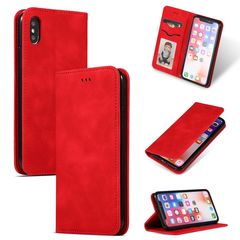 Магнитный чехол книжка с откидной крышкой для iPhone 11 Pro MAX Xr Xs Max X 8 8plus 7 6 6s Plus se 2020