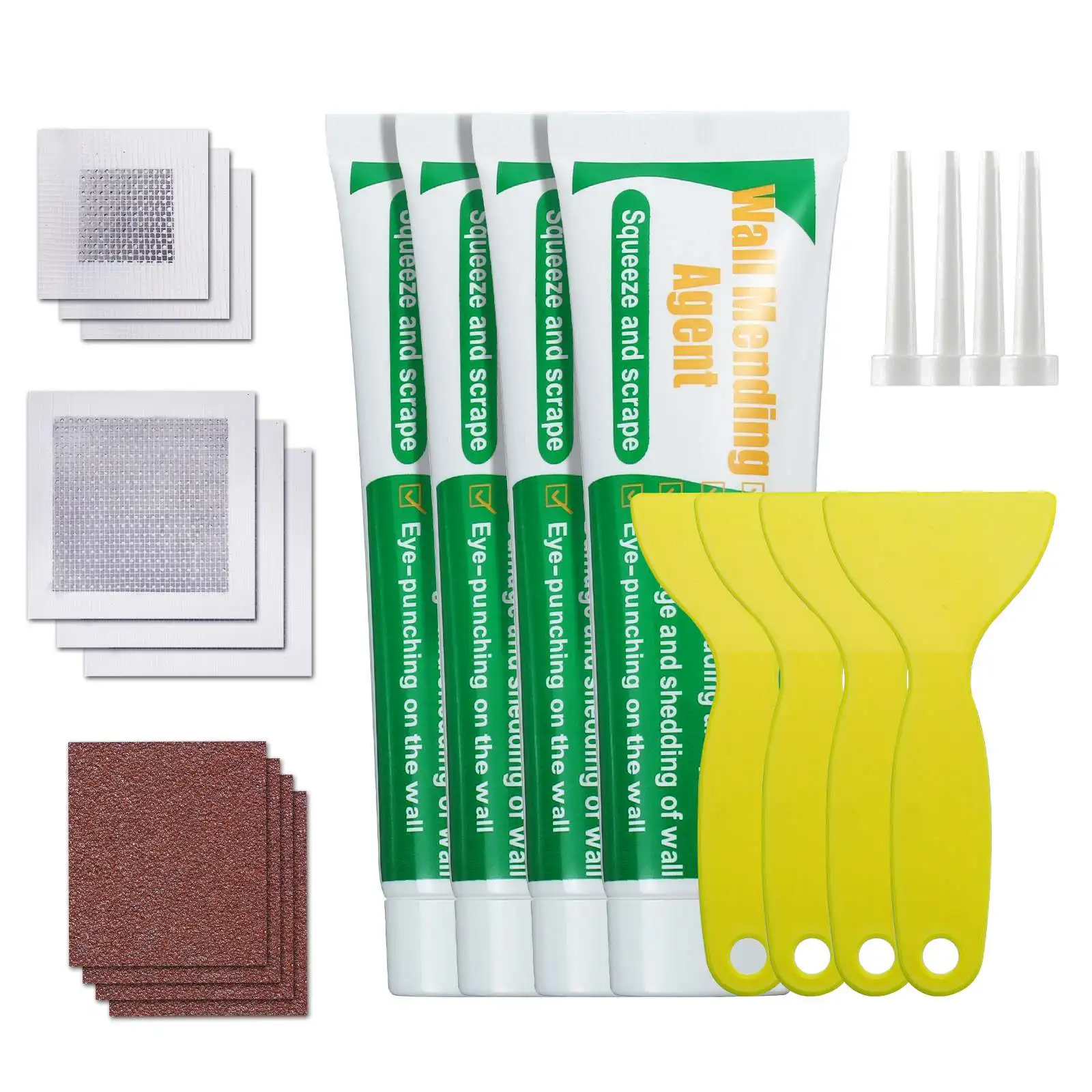 4 Pack Wall Mending Agent Wall Repair Cream Latex Paint Walls Peeling Graffiti Gap Repair Paste with Surface Repair Scraper
4 Pack Wall Mending Agent Wall Repair Cream Latex Paint Walls Peeling Graffiti Gap Repair Paste with Surface Repair Scraper