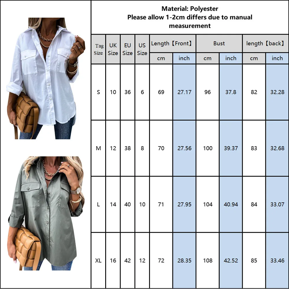 Elegant Button Blouse And Shirts Women Casual Irregular Long Ladies Tops Solid Colour Turn-down Collar Blouses Autumn Tops D30
Elegant Button Blouse And Shirts Women Casual Irregular Long Ladies Tops Solid Colour Turn-down Collar Blouses Autumn Tops D30