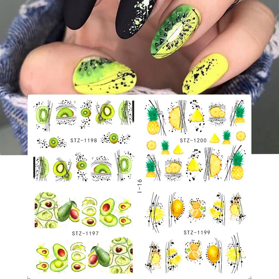 Fruits Stickers Sliders for Nails Manicure Avocado Papaya Kiwi Decals Designs Summer Creative Nail Art Decorations TRSTZCS12-33
Fruits Stickers Sliders for Nails Manicure Avocado Papaya Kiwi Decals Designs Summer Creative Nail Art Decorations TRSTZCS12-33