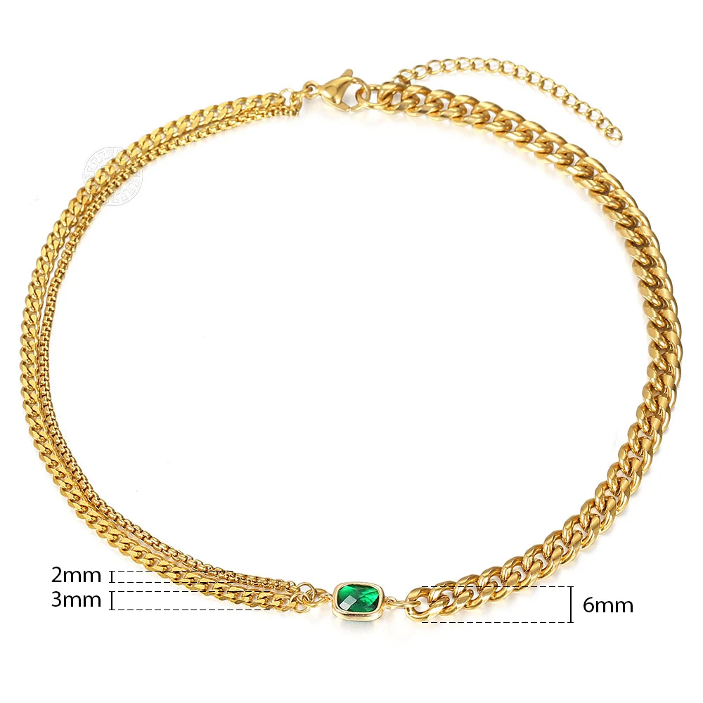 Elegant Emerald Green Stone Charm Choker Necklace for Women Girls Curb Cuban Link Box Chain Adjustable Jewelry Gift DDN261
Elegant Emerald Green Stone Charm Choker Necklace for Women Girls Curb Cuban Link Box Chain Adjustable Jewelry Gift DDN261