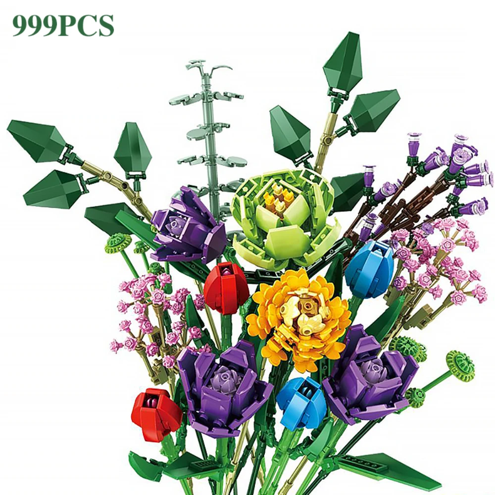 Creator Expert Ideas DIY Flowers Bouquet Eustoma Tulip Chrysanthemum Lily Moc Bricks Building Blocks Girl Friend Wedding Gifts
Creator Expert Ideas DIY Flowers Bouquet Eustoma Tulip Chrysanthemum Lily Moc Bricks Building Blocks Girl Friend Wedding Gifts