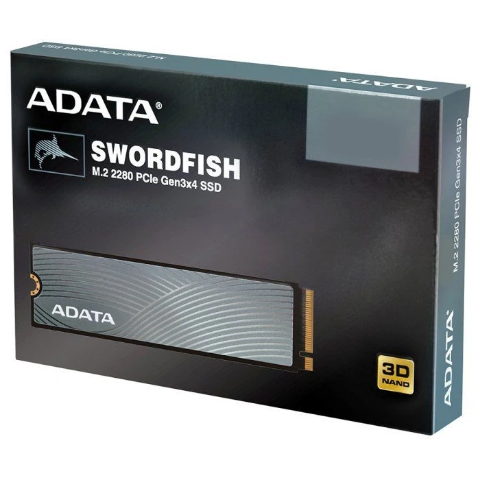 Твердотельный накопитель ADATA Swordfish ASWORDFISH-500G-C SSD M.2 500Gb PCI-Eх4 чтение: 1800 Мб/сек запись: