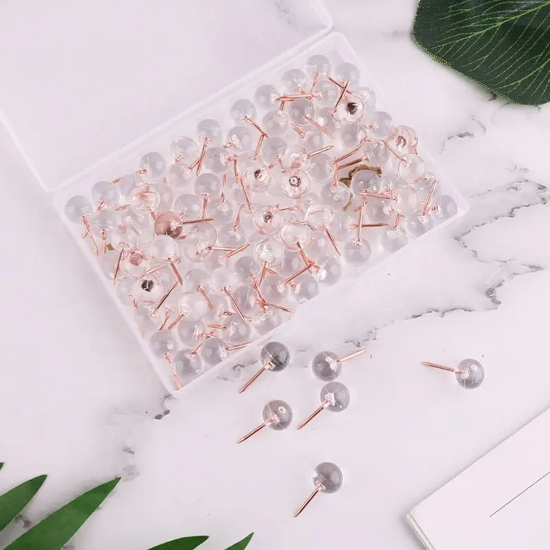 100pcs Rose Gold Pushpins Thumb Thumbtack Board Round Ball Drawing Wall Studs
100pcs Rose Gold Pushpins Thumb Thumbtack Board Round Ball Drawing Wall Studs