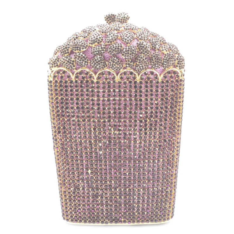 XIYUAN Dazzling Mini Purple Crystal Evening Bags Rhinestone Handbag Clutches Bags for Women Formal Dinner Party Purses Handbags
XIYUAN Dazzling Mini Purple Crystal Evening Bags Rhinestone Handbag Clutches Bags for Women Formal Dinner Party Purses Handbags