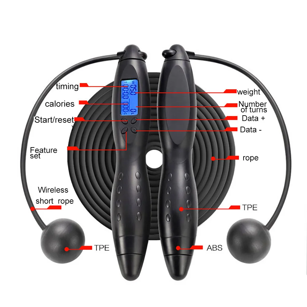Smart Electronic Digital Counter Anti Slip Handle Jump Skipping Rope Calorie Consumption Cross Fit Bodybuilding Exercise Tool
Smart Electronic Digital Counter Anti Slip Handle Jump Skipping Rope Calorie Consumption Cross Fit Bodybuilding Exercise Tool