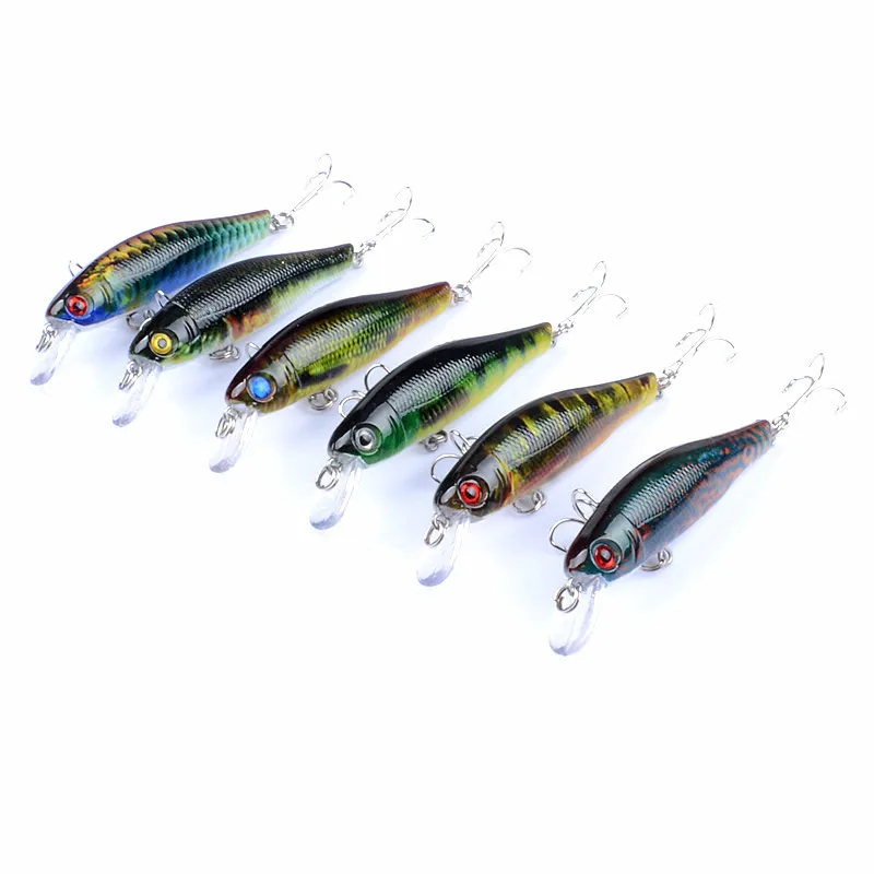 Fishing Lures Colorful Painting Bionic Skin 8.5cm/8.7g Minnow Hard Bait 3D Eyes Wobblers Artificial Baits Isca Pesca Fish Tackle | Спорт и
