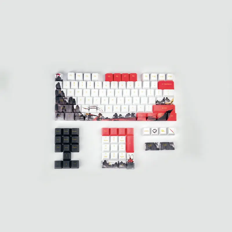 PBT Wukong Keycaps 5 Sides Dye Subbed Chinese Style ANSI Layout OEM Profile Key Caps For Mechanical Keyboard GH60 87 104 108
PBT Wukong Keycaps 5 Sides Dye Subbed Chinese Style ANSI Layout OEM Profile Key Caps For Mechanical Keyboard GH60 87 104 108