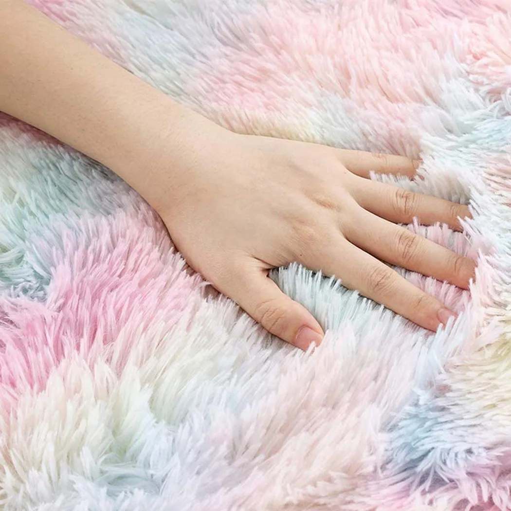 Large Size Ultra Soft Tie-Dye Plush Carpet Fluffy Area Rug For Bedroom Living Room Anti-slip Floor Mats Rainbow Round Fluffy Rug
Large Size Ultra Soft Tie-Dye Plush Carpet Fluffy Area Rug For Bedroom Living Room Anti-slip Floor Mats Rainbow Round Fluffy Rug