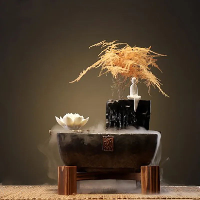 Backflow Fragrant Ceramic Flowing Water Fountain Decoration Feng Shui Lucky Wetting Living Room Office Decoration
Backflow Fragrant Ceramic Flowing Water Fountain Decoration Feng Shui Lucky Wetting Living Room Office Decoration