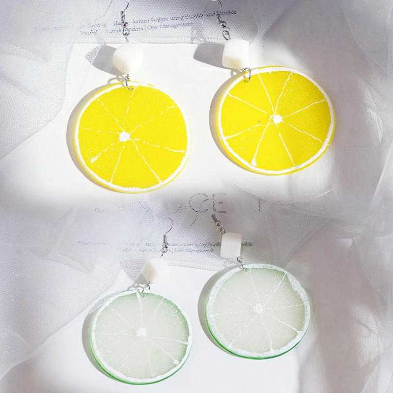 Trendy Lemon Dangle Earrings For Women Korean Style Plant Resin Exaggerated Cute Fun Drop Earrings Funny Jewelry Earrings
Trendy Lemon Dangle Earrings For Women Korean Style Plant Resin Exaggerated Cute Fun Drop Earrings Funny Jewelry Earrings