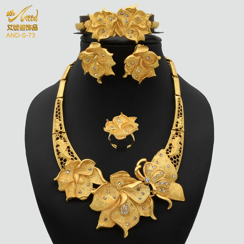 ANIID Dubai Jewelery Sets Bridal Gold Plated African Necklace And Earrings Set Women Indian Jewellery Wedding Gift Wholesale
ANIID Dubai Jewelery Sets Bridal Gold Plated African Necklace And Earrings Set Women Indian Jewellery Wedding Gift Wholesale