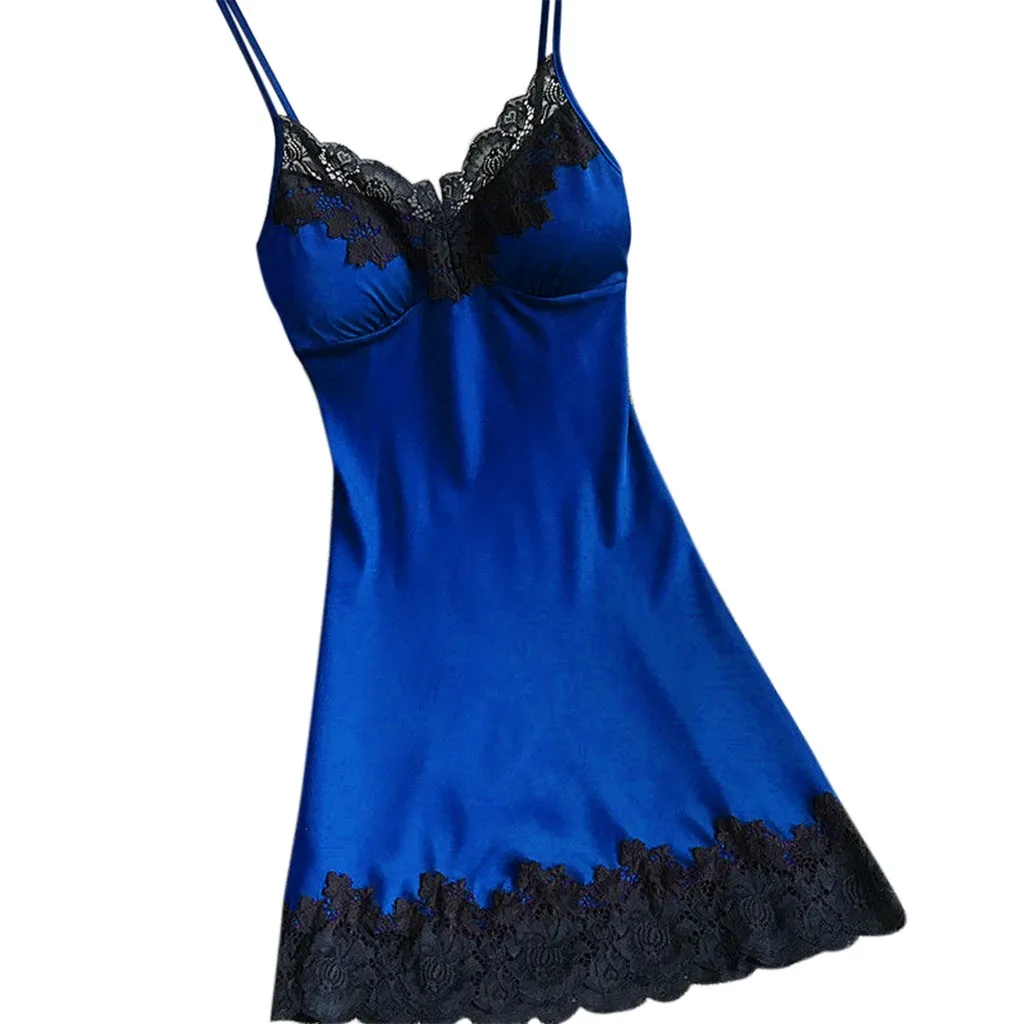 Ladies Sexy Silk Satin Night Dress Sleeveless Nighties V-neck Nightgown Nightdress Lace Sleepwear Nightwear For Women S-XL
Ladies Sexy Silk Satin Night Dress Sleeveless Nighties V-neck Nightgown Nightdress Lace Sleepwear Nightwear For Women S-XL