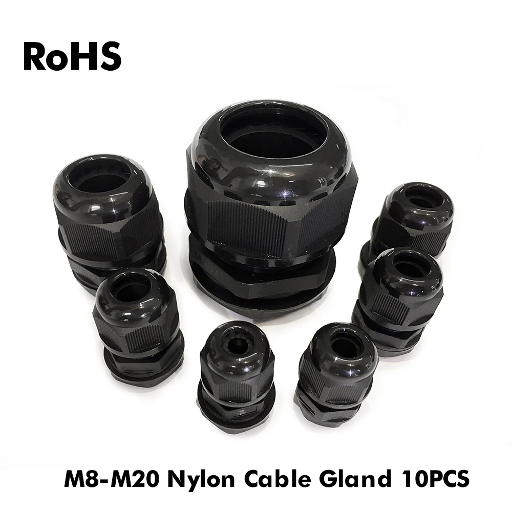 Waterproof Cable Gland 10pcs Cable M12 for 3-6.5mm M8 M10 M12 M16 M18 M20 entry IP68 white Nylon Plastic Connector
Waterproof Cable Gland 10pcs Cable M12 for 3-6.5mm M8 M10 M12 M16 M18 M20 entry IP68 white Nylon Plastic Connector