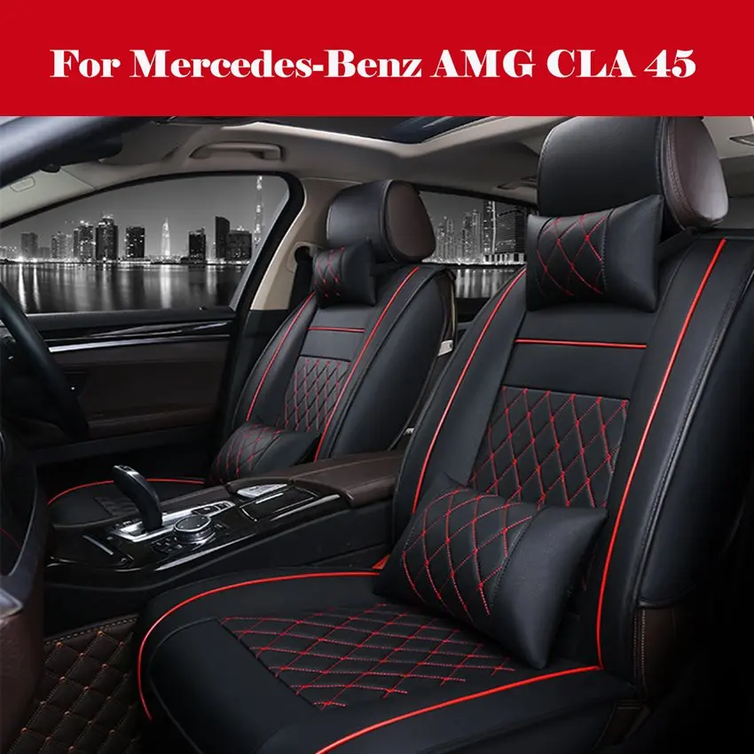 Black PU Leather Front+Rear Car Seat Cover 5D Full Coverage Auto Styling Cushion For Mercedes-Benz AMG CLA 45
Black PU Leather Front+Rear Car Seat Cover 5D Full Coverage Auto Styling Cushion For Mercedes-Benz AMG CLA 45