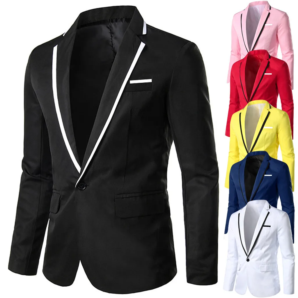 Men's Casual Suit Coat Long Sleeve Slim Fit Single Row One Button Solid Color Small Suit Coat Singer Official Evening Host Suit
Men's Casual Suit Coat Long Sleeve Slim Fit Single Row One Button Solid Color Small Suit Coat Singer Official Evening Host Suit