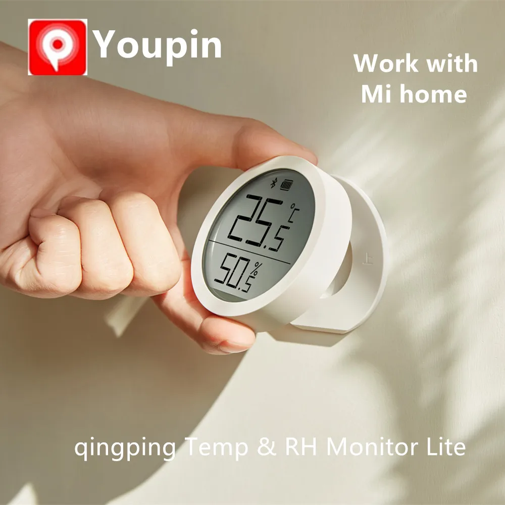 Xiaomi Qingping Digital BLE5.0 Thermometer & Hygrometer Monitor Lite Electronic LCD Screen Data Automatic Recording Mi home app |