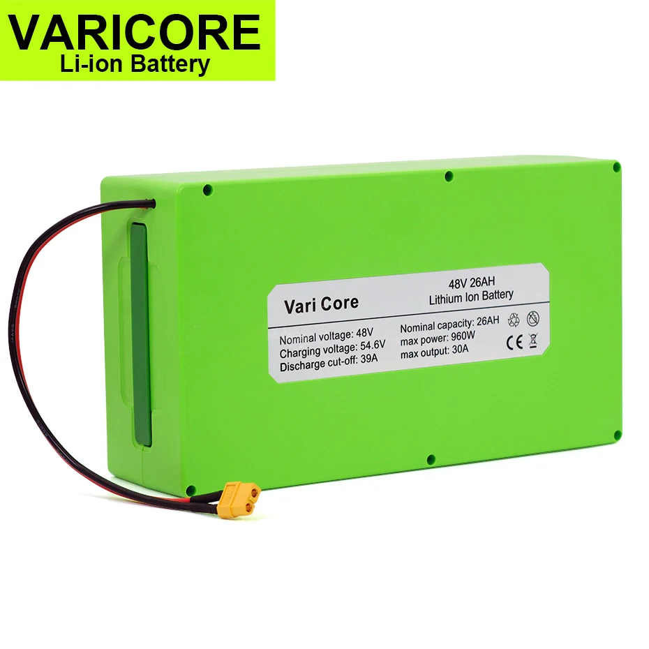 Литий-ионный аккумулятор VariCore 48 В/54,6 в 18650 26 А · ч 2000 Вт, 30 А, BMS, для электровелосипедов, мотоциклов, модификация, Разъем XT60
Литий-ионный аккумулятор VariCore 48 В/54,6 в 18650 26 А · ч 2000 Вт, 30 А, BMS, для электровелосипедов, мотоциклов, модификация, Разъем XT60