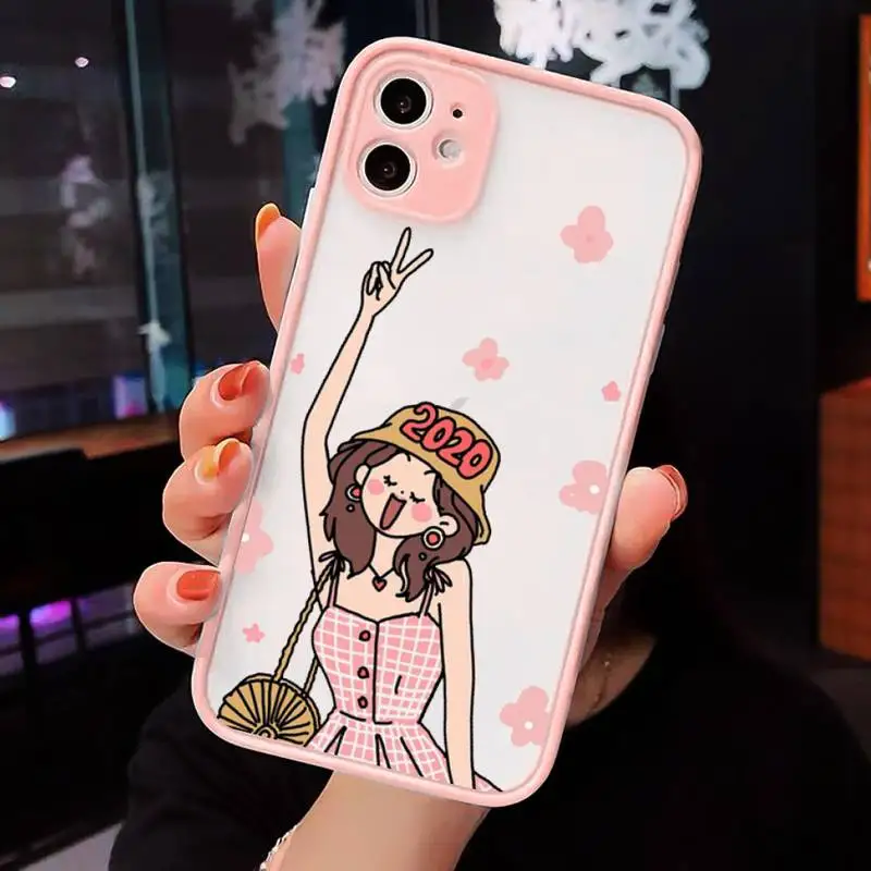 Aesthetic cartoon girl fashion Phone Cases Matte Transparent for iPhone 7 8 11 12 s mini pro X XS XR MAX Plus cover funda
Aesthetic cartoon girl fashion Phone Cases Matte Transparent for iPhone 7 8 11 12 s mini pro X XS XR MAX Plus cover funda