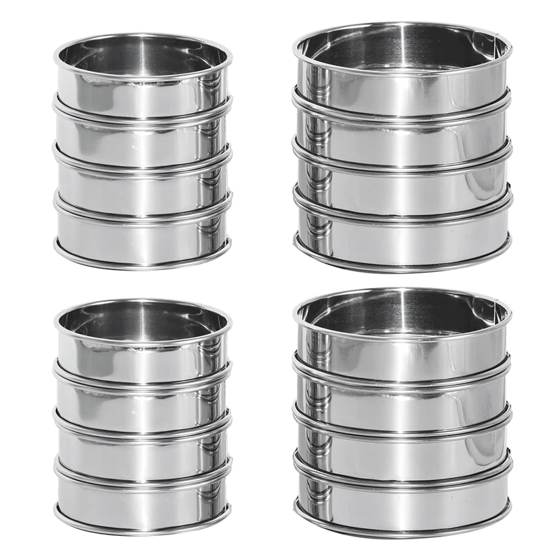 Stainless Steel Double Rolled Tart Rings,Rolled Rings Muffin Rings English Tart Ring Pie Circle Tarlet Ring,16 Pcs(S+L)-ABUX
Stainless Steel Double Rolled Tart Rings,Rolled Rings Muffin Rings English Tart Ring Pie Circle Tarlet Ring,16 Pcs(S+L)-ABUX