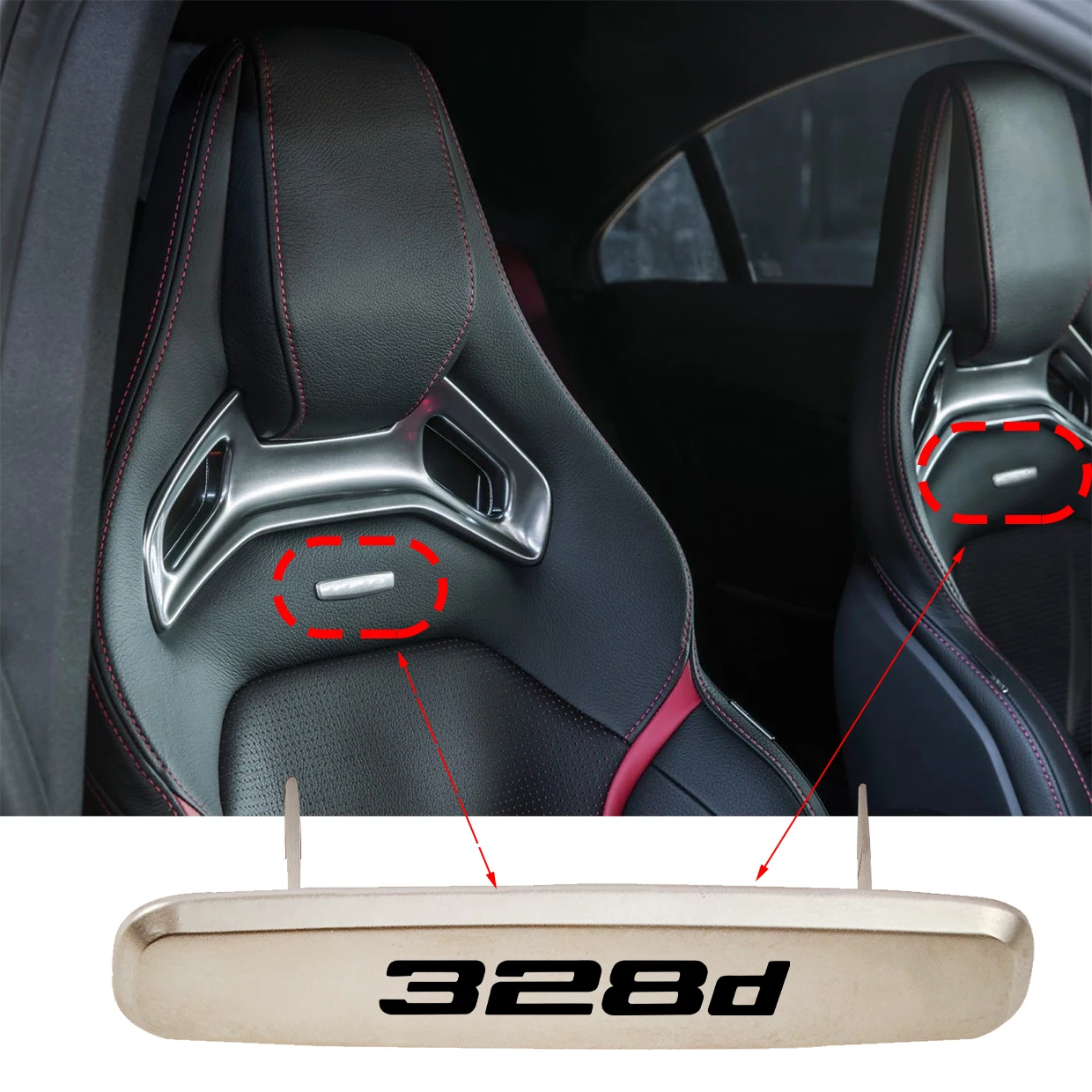 Наклейки для тюнинга передних сидений металлические значки BMW 340d 335d 330d 328d 325d 320d 318d
