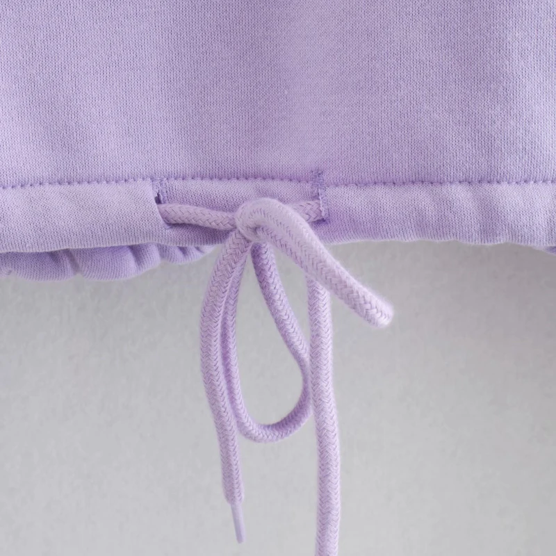 PUWD Casual Woman Oversized Purple Short Hoodies 2020 Fashion Ladies Autumn Long Sleeve Pullover Female Sweet Drawstring Tops
PUWD Casual Woman Oversized Purple Short Hoodies 2020 Fashion Ladies Autumn Long Sleeve Pullover Female Sweet Drawstring Tops
