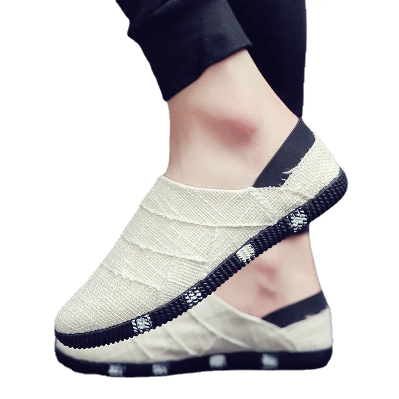 Summer breathable men's Linen casual canvas half slippers, one foot lazy men's shoes, no heel cloth shoes, fashionable shoes
Summer breathable men's Linen casual canvas half slippers, one foot lazy men's shoes, no heel cloth shoes, fashionable shoes