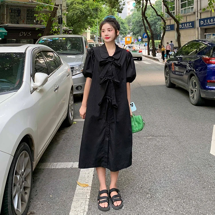 Dresses Women Summer 2021 Kawaii Bow Mid-length Loose Sexy Casual Thin Short Sleeve Skirt
Dresses Women Summer 2021 Kawaii Bow Mid-length Loose Sexy Casual Thin Short Sleeve Skirt