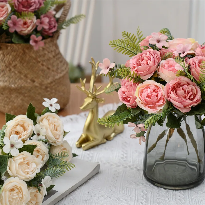 1lot Wedding Accessories Artificial Flowers Simulation Roses Fake Plants Bride 5 Forks Silk Peony Bouquet
1lot Wedding Accessories Artificial Flowers Simulation Roses Fake Plants Bride 5 Forks Silk Peony Bouquet