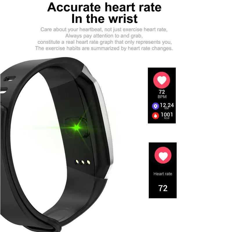 E18 Smart Bracelet Men IP67 Blood Pressure Heart Rate Monitor Sport Fitness Tracker Watch Women Wristband Android iOS | Электроника