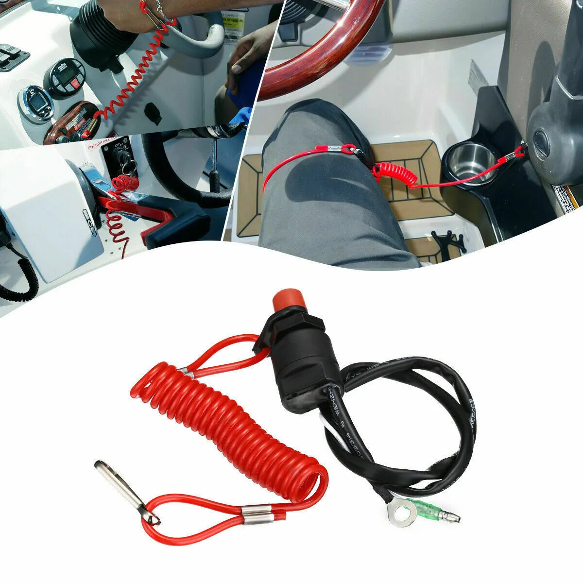 Universal Boat Outboard Engine Motor Kill Stop Switch With Safety Tether Lanyard Motorcycle Switches
Universal Boat Outboard Engine Motor Kill Stop Switch With Safety Tether Lanyard Motorcycle Switches
