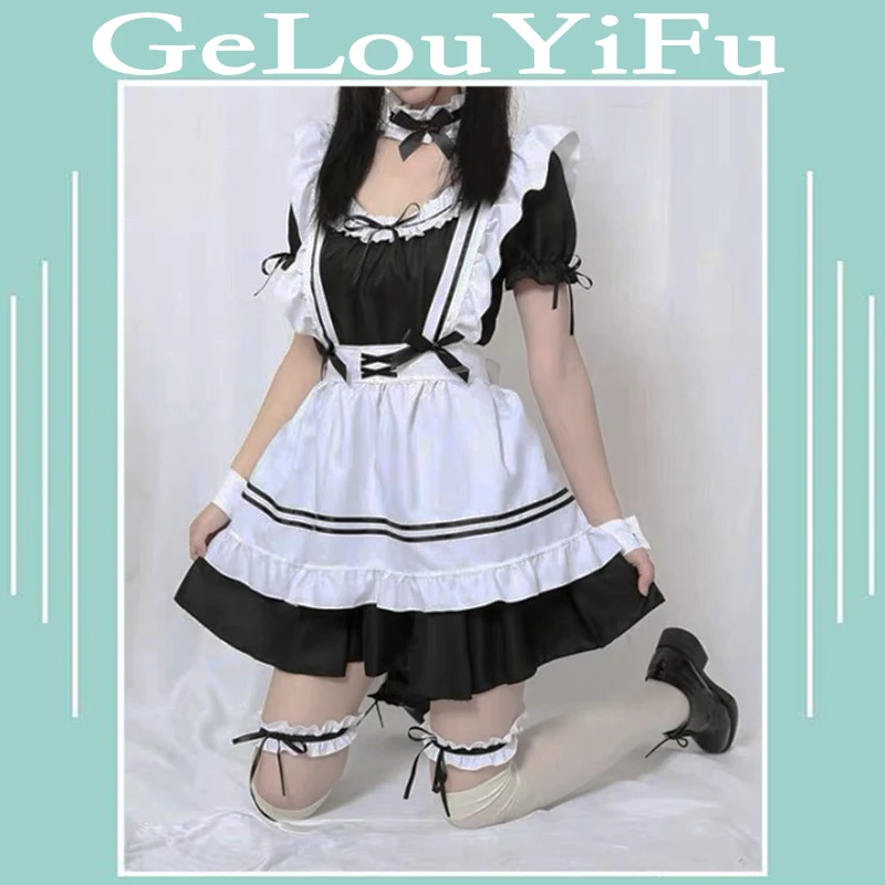 Black Lolita Maid Costumes Kawaii Women Dress Cosplay Uniform Outfit Japanese Dresses Plus Size Clothes With Anime Accessories
Black Lolita Maid Costumes Kawaii Women Dress Cosplay Uniform Outfit Japanese Dresses Plus Size Clothes With Anime Accessories