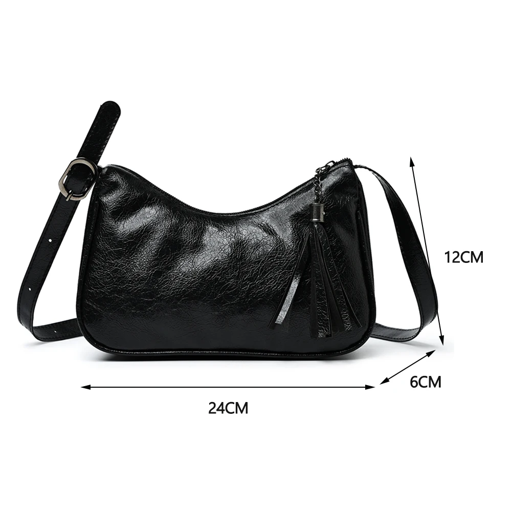 Fashion Women Soft Leather Solid Color Shoulder Underarm Bags Tassels Ladies Messenger Crossbody Totes Casual Travel Handbags
Fashion Women Soft Leather Solid Color Shoulder Underarm Bags Tassels Ladies Messenger Crossbody Totes Casual Travel Handbags