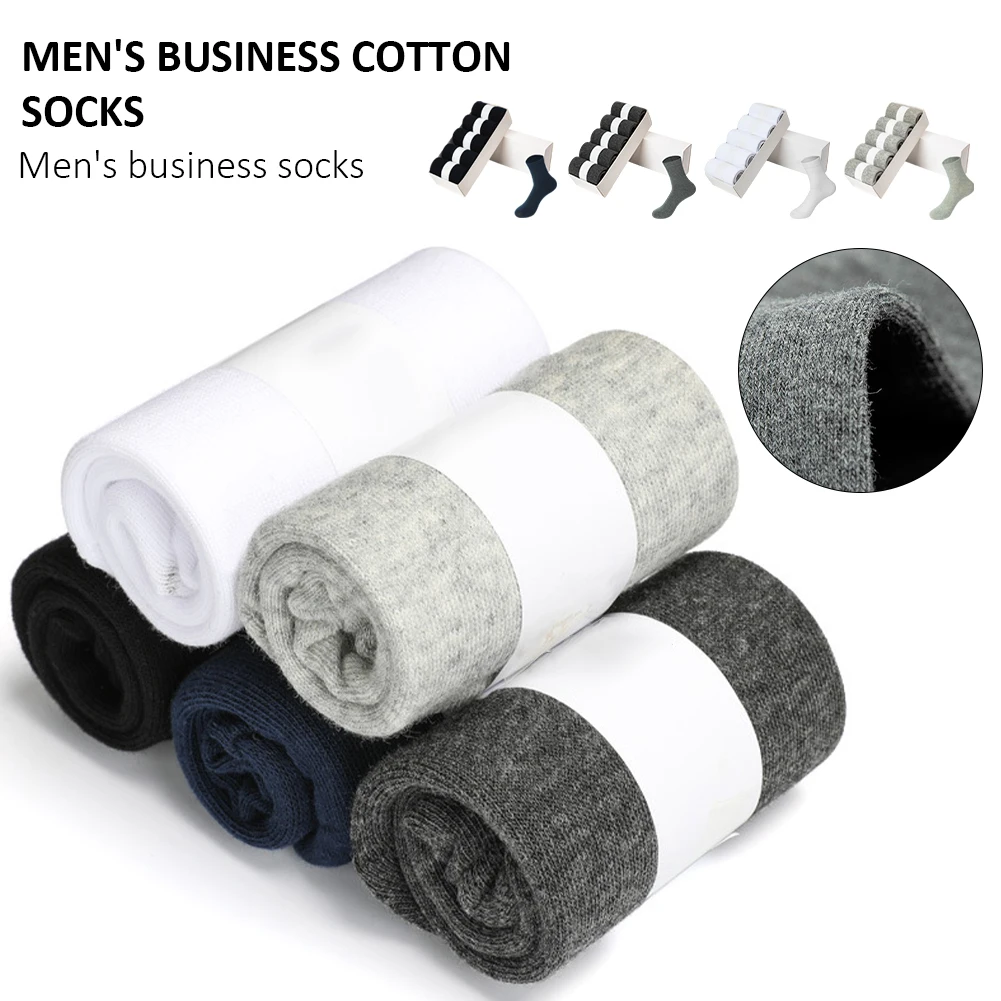 LEO 5 Pair Men's Cotton Socks Soft Breathable Moisture-Wicking Dress Socks Business Casual Socks for Male Gifts for Men 5 Colors
LEO 5 Pair Men's Cotton Socks Soft Breathable Moisture-Wicking Dress Socks Business Casual Socks for Male Gifts for Men 5 Colors