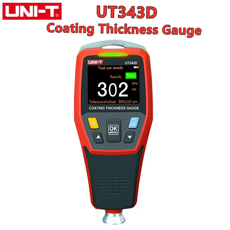 UNI-T UT343D AUTO Metal Coating Thickness Gauge FE/NFE auto Recognition Single-point Multi-point Quick Judgment Prompt
UNI-T UT343D AUTO Metal Coating Thickness Gauge FE/NFE auto Recognition Single-point Multi-point Quick Judgment Prompt