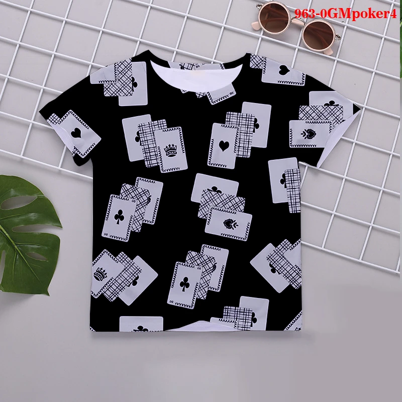 Funny Poker Printing Baby T Shirt Children 2021 Funny Summer Cartoon T-shirt for Girls Kid Boys Clothing Short Sleeve Tees Tops
Funny Poker Printing Baby T Shirt Children 2021 Funny Summer Cartoon T-shirt for Girls Kid Boys Clothing Short Sleeve Tees Tops