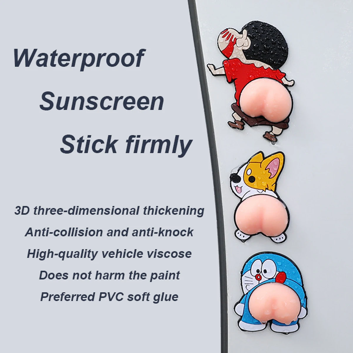 3D Silicone Cute Butt Car Sticker Cartoon Anti-collision Anti-scratch Door Rearview Mirror Bumper Protection Phone Decoration
3D Silicone Cute Butt Car Sticker Cartoon Anti-collision Anti-scratch Door Rearview Mirror Bumper Protection Phone Decoration