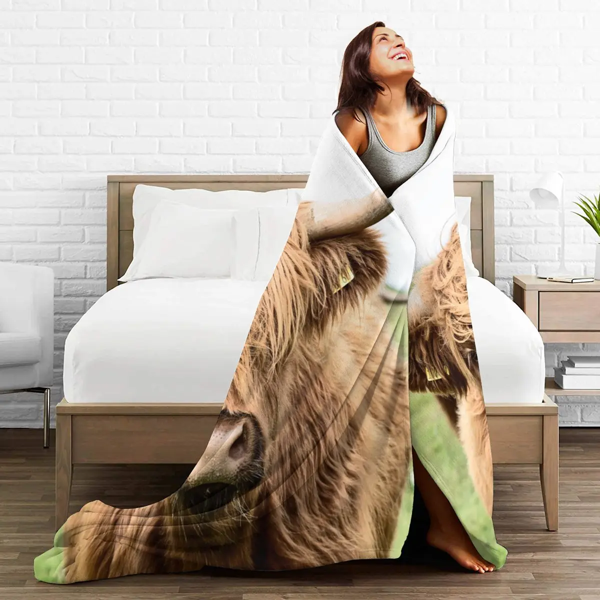 Unique Blanket to Family Friends Highland Cow Durable Super Soft Comfortable for Home Gift Blanket
Unique Blanket to Family Friends Highland Cow Durable Super Soft Comfortable for Home Gift Blanket