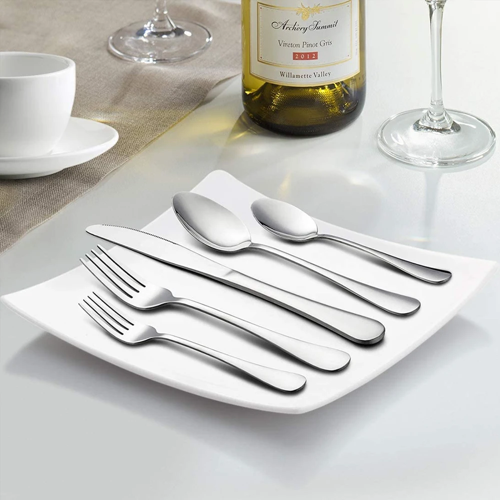 20pcs Dinnerware Set Mirror Stainless Steel Tableware Set Knife Fork Coffee Spoon Flatware Set Dishwasher Safe Cutlery Set
20pcs Dinnerware Set Mirror Stainless Steel Tableware Set Knife Fork Coffee Spoon Flatware Set Dishwasher Safe Cutlery Set