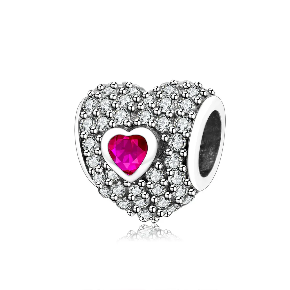 925 Sterling Silver Pave Clear CZ Heart Charms Beads Fits Original Europe Charms Bracelet DIY Women Jewelry Making Berloques
925 Sterling Silver Pave Clear CZ Heart Charms Beads Fits Original Europe Charms Bracelet DIY Women Jewelry Making Berloques