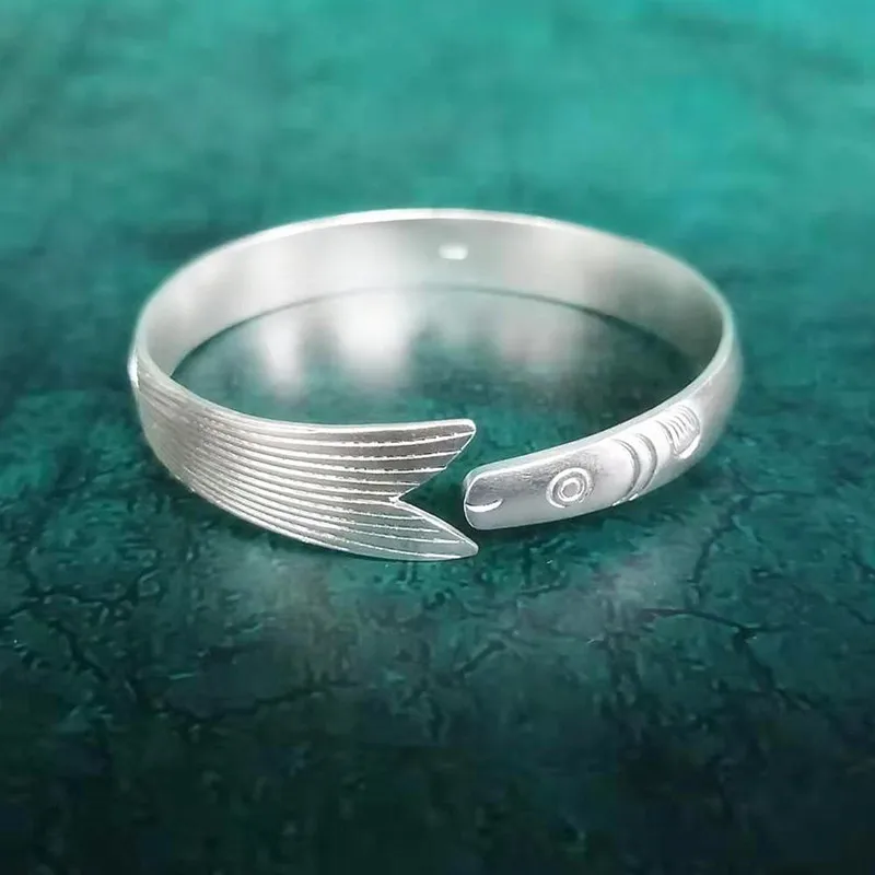 Bastiee Fish Snake Bangles 9999 Sterling Silver Bangle For Women Luxury Jewelry Ethnic Handmade Chinese Miao Silver Bracelet
Bastiee Fish Snake Bangles 9999 Sterling Silver Bangle For Women Luxury Jewelry Ethnic Handmade Chinese Miao Silver Bracelet