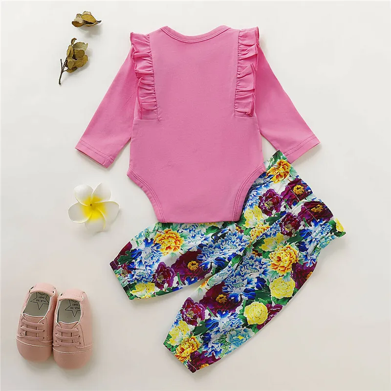 Cute Autumn Toddler Clothing Baby Girls Cotton Sets Solid Long Sleeve Bodysuit Bow Floral Pants 2Pcs Baby Girl Outfits 0-24M
Cute Autumn Toddler Clothing Baby Girls Cotton Sets Solid Long Sleeve Bodysuit Bow Floral Pants 2Pcs Baby Girl Outfits 0-24M
