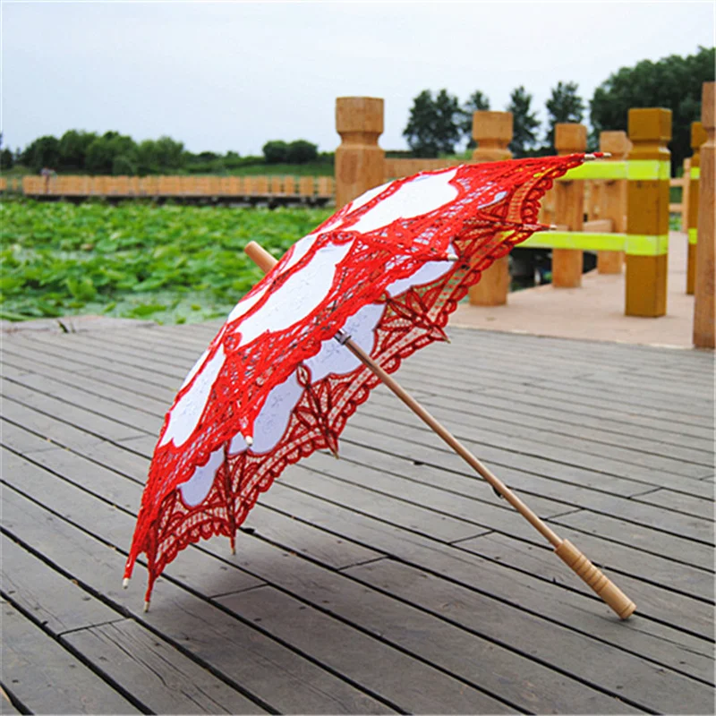 Handmade Lace Umbrella Victoria Style Parasol Umbrella with Long Handle Photography Prop for Wedding Outdoor Sun TRYC889
Handmade Lace Umbrella Victoria Style Parasol Umbrella with Long Handle Photography Prop for Wedding Outdoor Sun TRYC889