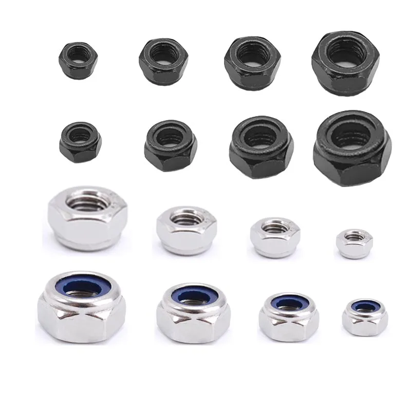 2/50Pc 304 Stainless Steel Black Hex Nylon Insert Lock Nut M2 M2.5 M3 M4 M5 M6 M8 M10 M12 M16 Self-locking Carbon Steel Locknut
2/50Pc 304 Stainless Steel Black Hex Nylon Insert Lock Nut M2 M2.5 M3 M4 M5 M6 M8 M10 M12 M16 Self-locking Carbon Steel Locknut