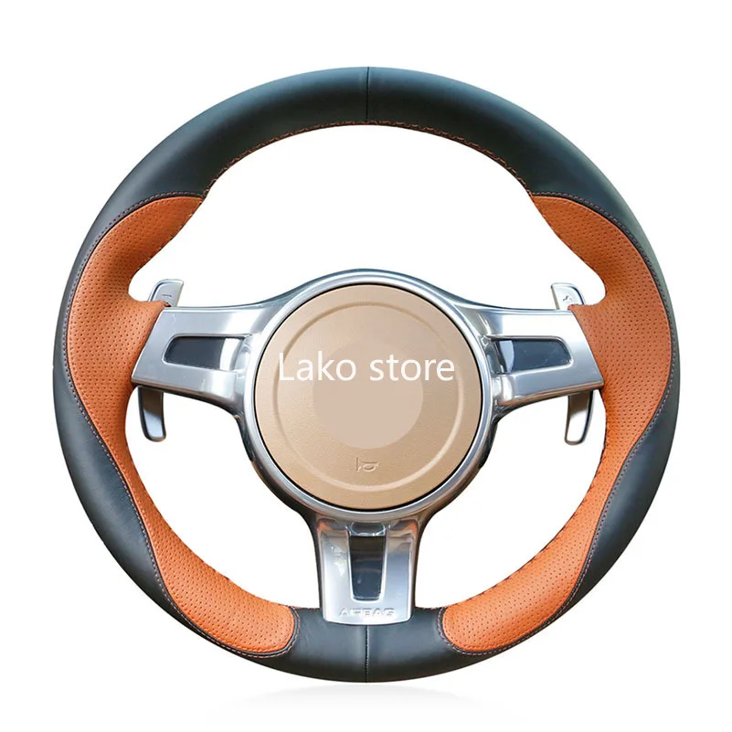 Hand stitch 100%Original Faux Leather Car Steering Wheel Cover For Porsche Panamera Cayenne 2011-2015 BLACK 15inch 38cm
Hand stitch 100%Original Faux Leather Car Steering Wheel Cover For Porsche Panamera Cayenne 2011-2015 BLACK 15inch 38cm